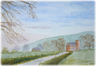 learn Watercolour, watercolour tutorial, perspective, Lanercost