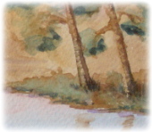 learn Watercolour, watercolour tutorial, painting trees